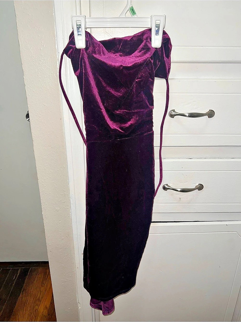 Purple Velvet Maxi Dress